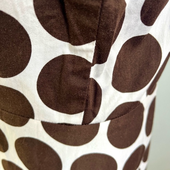 East 5th Woman Brown/White Polka Dot Flattering Dress 97% Cotton 3% Spandex  18W - Picture 7 of 7